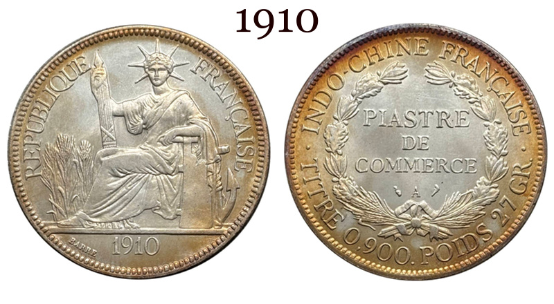 France Indochina 1 One Piastre 1886 1887 1888 1890 1895 1898 1899 1901 1906 1908 1909 1910 1913 1921 1922 1924 1925 1926 1927 1928 French Indochina Silver Plated Replica Coin Commemorative Medal,Historical Collectible Art Craft For Enthusiasts