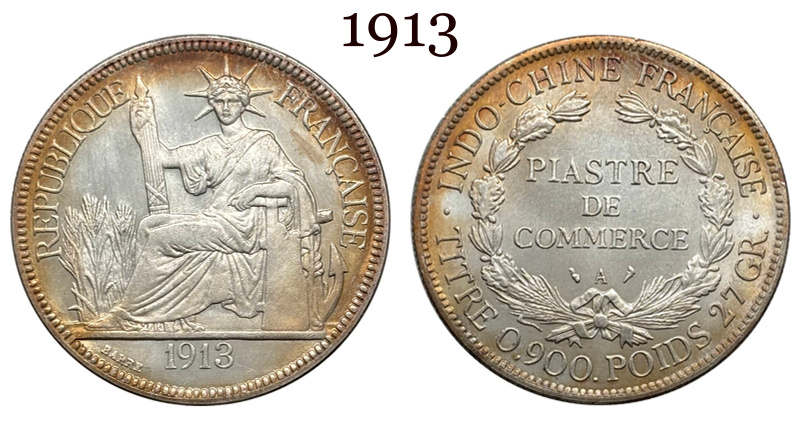 France Indochina 1 One Piastre 1886 1887 1888 1890 1895 1898 1899 1901 1906 1908 1909 1910 1913 1921 1922 1924 1925 1926 1927 1928 French Indochina Silver Plated Replica Coin Commemorative Medal,Historical Collectible Art Craft For Enthusiasts