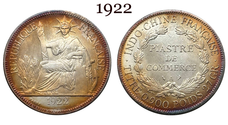 France Indochina 1 One Piastre 1886 1887 1888 1890 1895 1898 1899 1901 1906 1908 1909 1910 1913 1921 1922 1924 1925 1926 1927 1928 French Indochina Silver Plated Replica Coin Commemorative Medal,Historical Collectible Art Craft For Enthusiasts