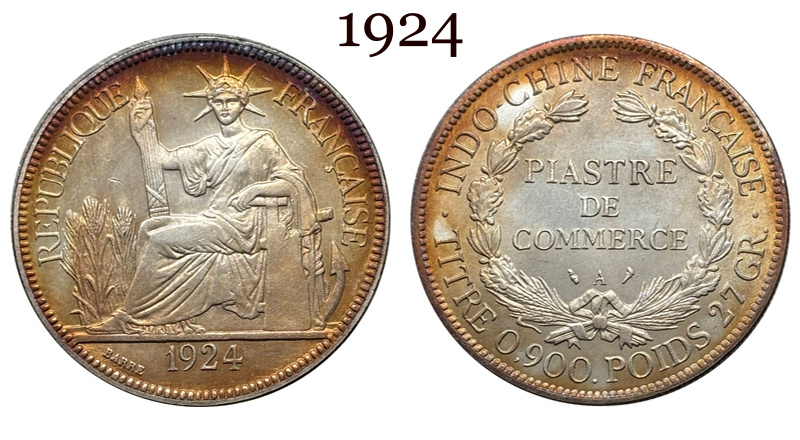 France Indochina 1 One Piastre 1886 1887 1888 1890 1895 1898 1899 1901 1906 1908 1909 1910 1913 1921 1922 1924 1925 1926 1927 1928 French Indochina Silver Plated Replica Coin Commemorative Medal,Historical Collectible Art Craft For Enthusiasts