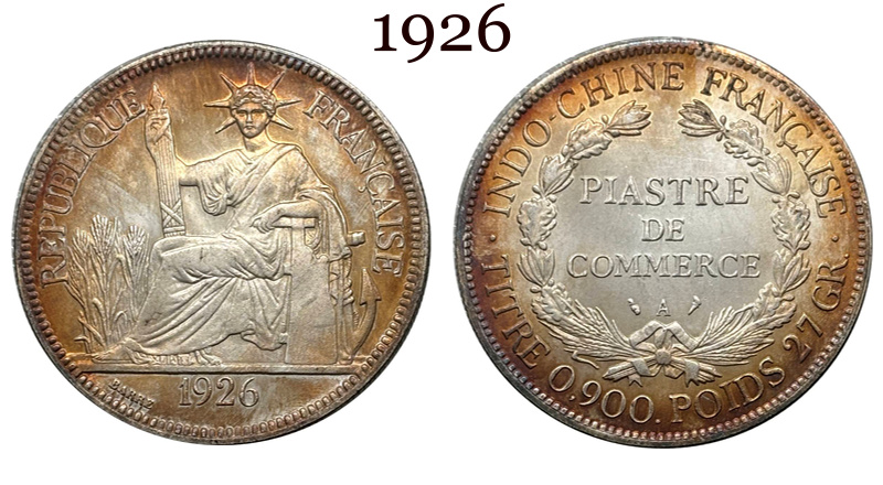 France Indochina 1 One Piastre 1886 1887 1888 1890 1895 1898 1899 1901 1906 1908 1909 1910 1913 1921 1922 1924 1925 1926 1927 1928 French Indochina Silver Plated Replica Coin Commemorative Medal,Historical Collectible Art Craft For Enthusiasts