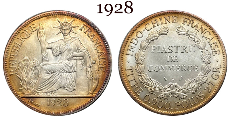 France Indochina 1 One Piastre 1886 1887 1888 1890 1895 1898 1899 1901 1906 1908 1909 1910 1913 1921 1922 1924 1925 1926 1927 1928 French Indochina Silver Plated Replica Coin Commemorative Medal,Historical Collectible Art Craft For Enthusiasts