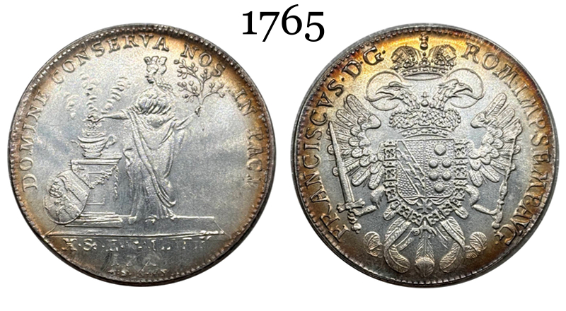 German States 1765 1 Thaler Free Imperial City Of Nuremberg Silver Plated Replica Coin Commemorative Medal,Historical Collectible Art Craft For Enthusiasts