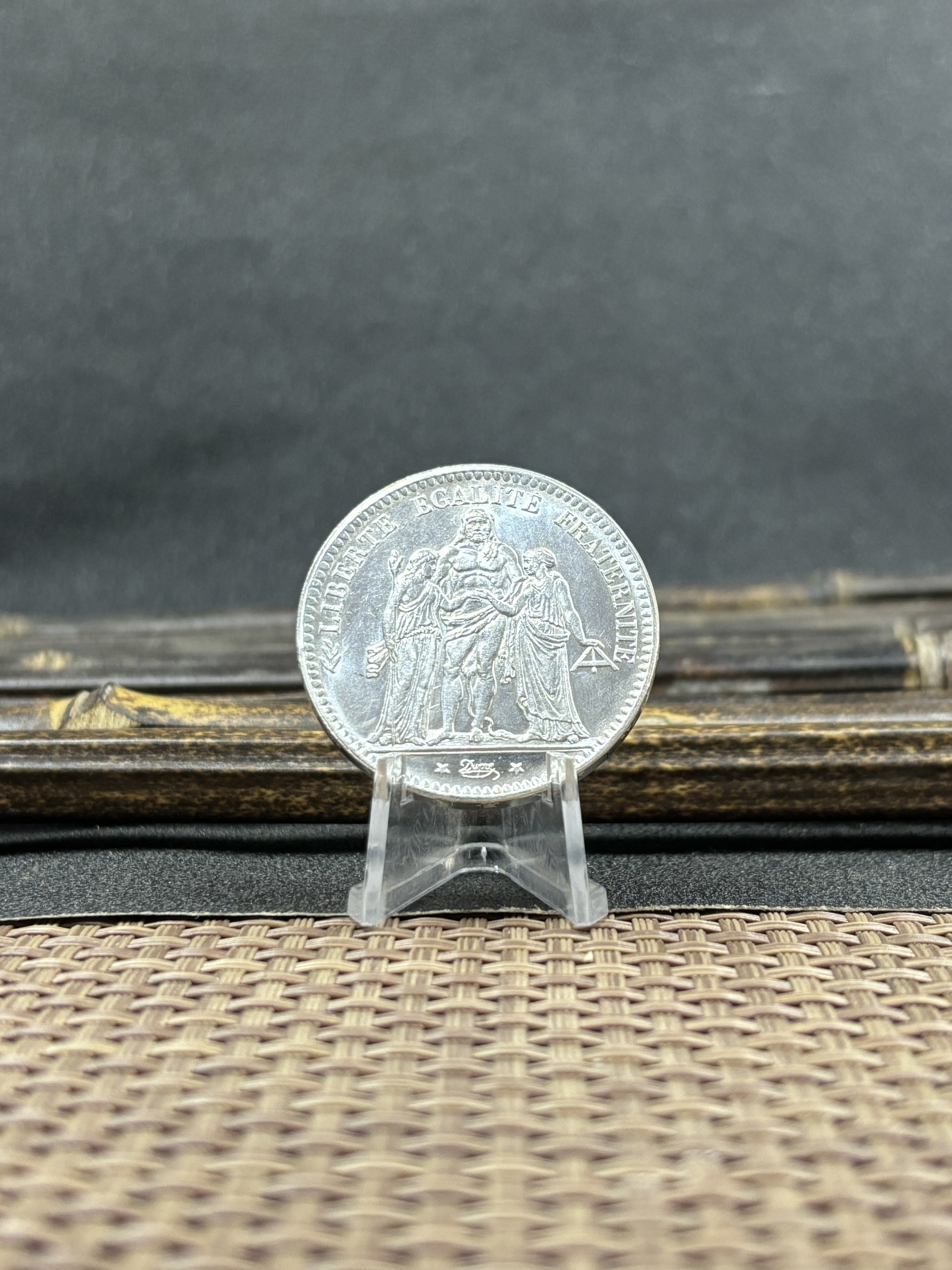 France 5 Francs 1875 Fifth Republic Metropolitan Silver Plated Replica Coin Commemorative Medal,Historical Collectible Art Craft For Enthusiasts