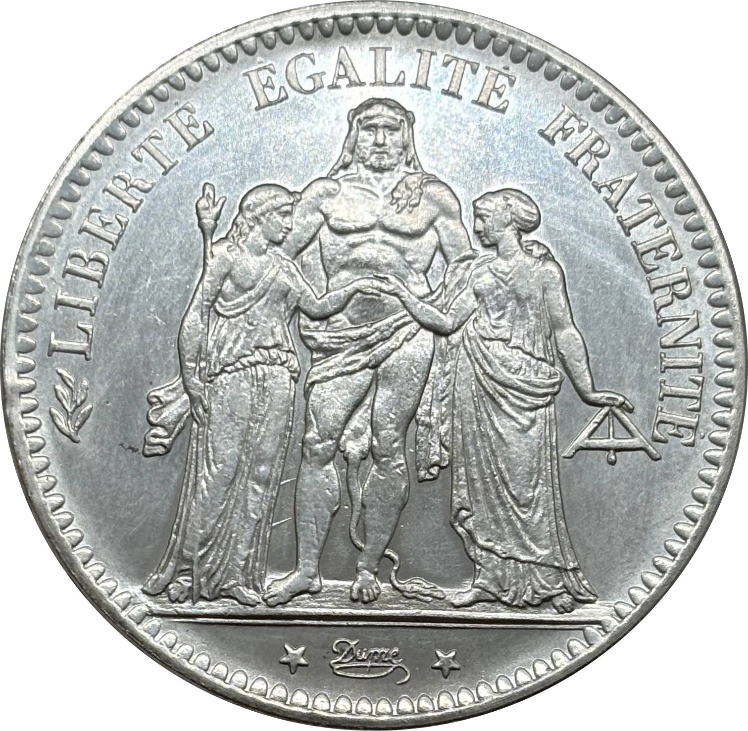 France 5 Francs 1875 Fifth Republic Metropolitan Silver Plated Replica Coin Commemorative Medal,Historical Collectible Art Craft For Enthusiasts