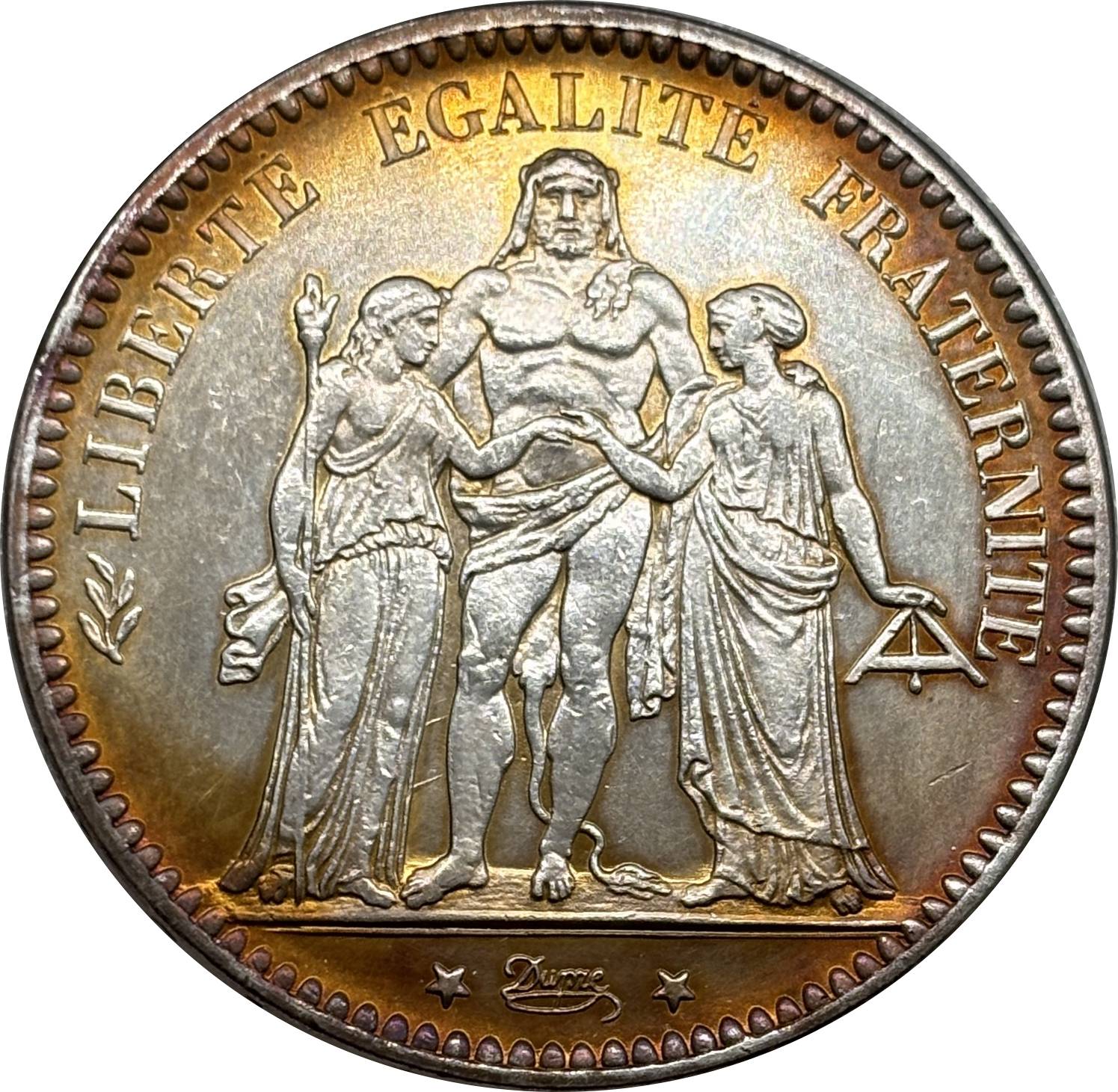 France 5 Francs 1875 Fifth Republic Metropolitan Silver Plated Replica Coin Commemorative Medal,Historical Collectible Art Craft For Enthusiasts