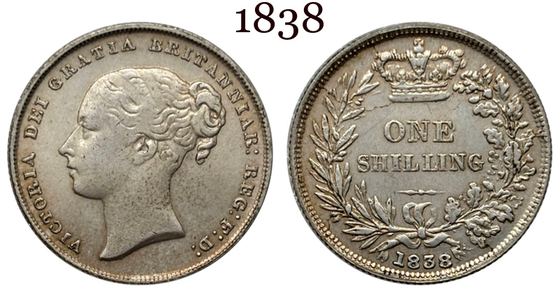 United Kingdom 1838 - 1883 14 Pcs Selling 1 One Shilling Victoria British Silver Plated Replica Coin Commemorative Medal,Historical Collectible Art Craft For Enthusiasts