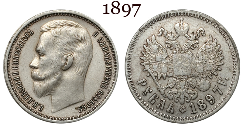 Russia Empire 1886 1888 1894 1895 1896 1897 1898 1899 1900 1901 1906 1907 1908 1912 1913 1 One Ruble Nikolai II Silver Plated Replica Coin Commemorative Medal,Historical Collectible Art Craft For Enthusiasts