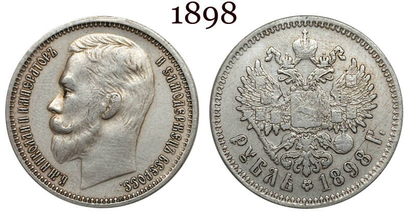 Russia Empire 1886 1888 1894 1895 1896 1897 1898 1899 1900 1901 1906 1907 1908 1912 1913 1 One Ruble Nikolai II Silver Plated Replica Coin Commemorative Medal,Historical Collectible Art Craft For Enthusiasts