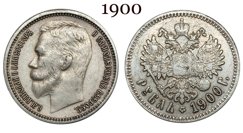 Russia Empire 1886 1888 1894 1895 1896 1897 1898 1899 1900 1901 1906 1907 1908 1912 1913 1 One Ruble Nikolai II Silver Plated Replica Coin Commemorative Medal,Historical Collectible Art Craft For Enthusiasts