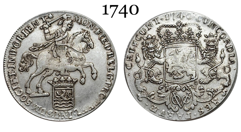 Netherlands East Indies Ducaton 1740 Silver Plated Replica Coin Commemorative Medal,Historical Collectible Art Craft For Enthusiasts