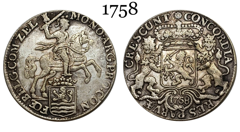 Netherlands 1 Ducaton Silver Rider Armored Knight One Horese Holding Sword Above Head 1758 Plated Silver Replica Coin Commemorative Medal,Historical Collectible Art Craft For Enthusiasts