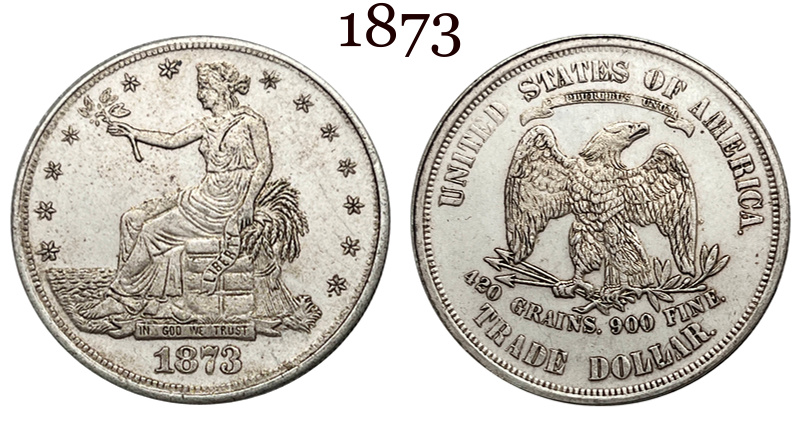 US 1873 - 1885 25 Pcs 1873-1885 No Mint 13 Pcs 1873-1885 CC 6 Pcs 1873-1885 S 6 Pcs Sell United States America 1 One Trade Dollar Liberty Silver Plated Replica Coin Commemorative Medal,Historical Collectible Art Craft For Enthusiasts