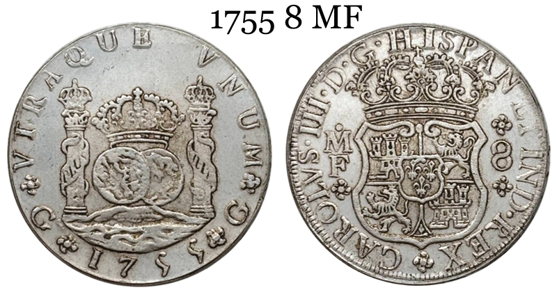 Mexico 8 Reales Fernando VI 1756 1755 1753 1767 1770 Silver Plated Replica Coin Commemorative Medal,Historical Collectible Art Craft For Enthusiasts