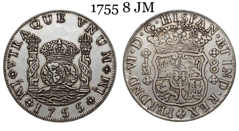 Mexico 8 Reales Fernando VI 1756 1755 1753 1767 1770 Silver Plated Replica Coin Commemorative Medal,Historical Collectible Art Craft For Enthusiasts