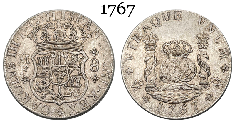 Mexico 8 Reales Fernando VI 1756 1755 1753 1767 1770 Silver Plated Replica Coin Commemorative Medal,Historical Collectible Art Craft For Enthusiasts