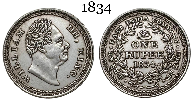 East British India Company William IIII King 1834 One Rupee Brass Plated Silver Replica Coin Commemorative Medal,Historical Collectible Art Craft For Enthusiasts