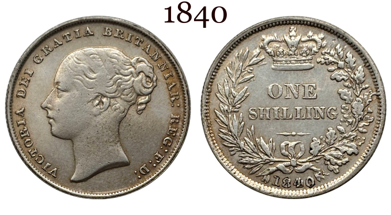 United Kingdom 1838 1839 1840 1844 1850 1851 1852 1853 1858 1869 1871 1879 1881 1883 1 One Shilling Victoria British Portrait Silver Plated Replica Coin Commemorative Medal,Historical Collectible Art Craft For Enthusiasts