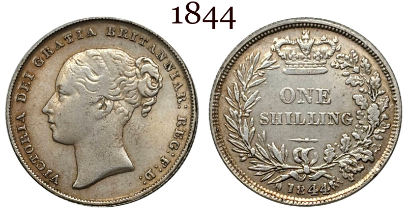 United Kingdom 1838 - 1883 14 Pcs Selling 1 One Shilling Victoria British Silver Plated Replica Coin Commemorative Medal,Historical Collectible Art Craft For Enthusiasts
