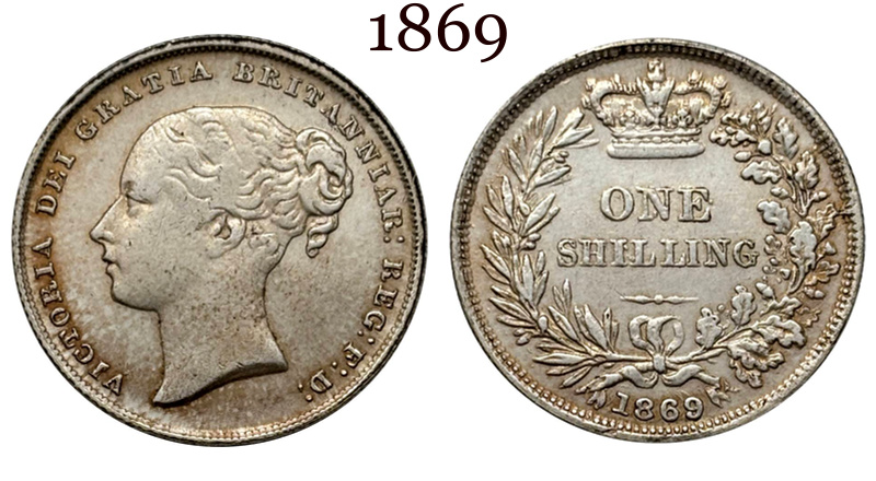United Kingdom 1838 1839 1840 1844 1850 1851 1852 1853 1858 1869 1871 1879 1881 1883 1 One Shilling Victoria British Portrait Silver Plated Replica Coin Commemorative Medal,Historical Collectible Art Craft For Enthusiasts
