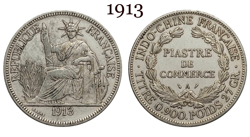 France Indochina 1 One Piastre 1886 1887 1888 1890 1895 1898 1899 1901 1906 1908 1909 1910 1913 1921 1922 1924 1925 1926 1927 1928 French Indochina Silver Plated Replica Coin Commemorative Medal,Historical Collectible Art Craft For Enthusiasts