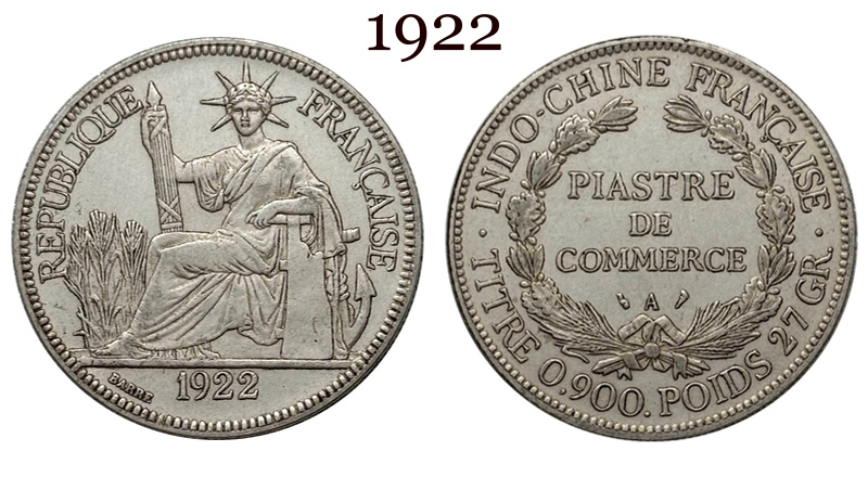 France Indochina 1 One Piastre 1886 1887 1888 1890 1895 1898 1899 1901 1906 1908 1909 1910 1913 1921 1922 1924 1925 1926 1927 1928 French Indochina Silver Plated Replica Coin Commemorative Medal,Historical Collectible Art Craft For Enthusiasts