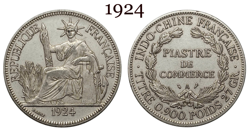 France Indochina 1 One Piastre 1886 1887 1888 1890 1895 1898 1899 1901 1906 1908 1909 1910 1913 1921 1922 1924 1925 1926 1927 1928 French Indochina Silver Plated Replica Coin Commemorative Medal,Historical Collectible Art Craft For Enthusiasts