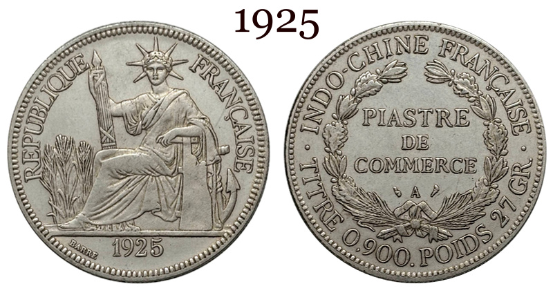 France Indochina 1 One Piastre 1886 1887 1888 1890 1895 1898 1899 1901 1906 1908 1909 1910 1913 1921 1922 1924 1925 1926 1927 1928 French Indochina Silver Plated Replica Coin Commemorative Medal,Historical Collectible Art Craft For Enthusiasts