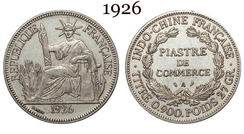 France Indochina 1 One Piastre 1886 1887 1888 1890 1895 1898 1899 1901 1906 1908 1909 1910 1913 1921 1922 1924 1925 1926 1927 1928 French Indochina Silver Plated Replica Coin Commemorative Medal,Historical Collectible Art Craft For Enthusiasts