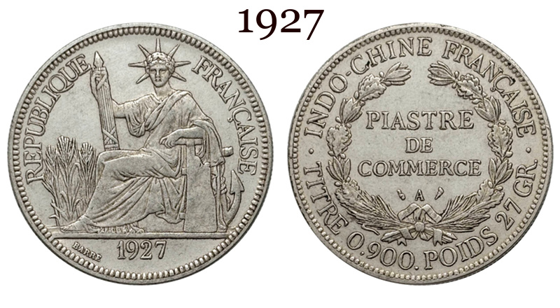 France Indochina 1 One Piastre 1886 1887 1888 1890 1895 1898 1899 1901 1906 1908 1909 1910 1913 1921 1922 1924 1925 1926 1927 1928 French Indochina Silver Plated Replica Coin Commemorative Medal,Historical Collectible Art Craft For Enthusiasts
