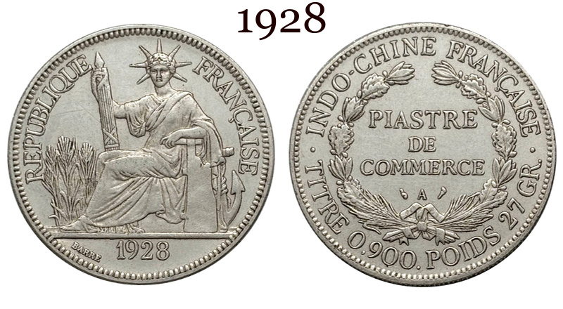 France Indochina 1 One Piastre 1886 1887 1888 1890 1895 1898 1899 1901 1906 1908 1909 1910 1913 1921 1922 1924 1925 1926 1927 1928 French Indochina Silver Plated Replica Coin Commemorative Medal,Historical Collectible Art Craft For Enthusiasts