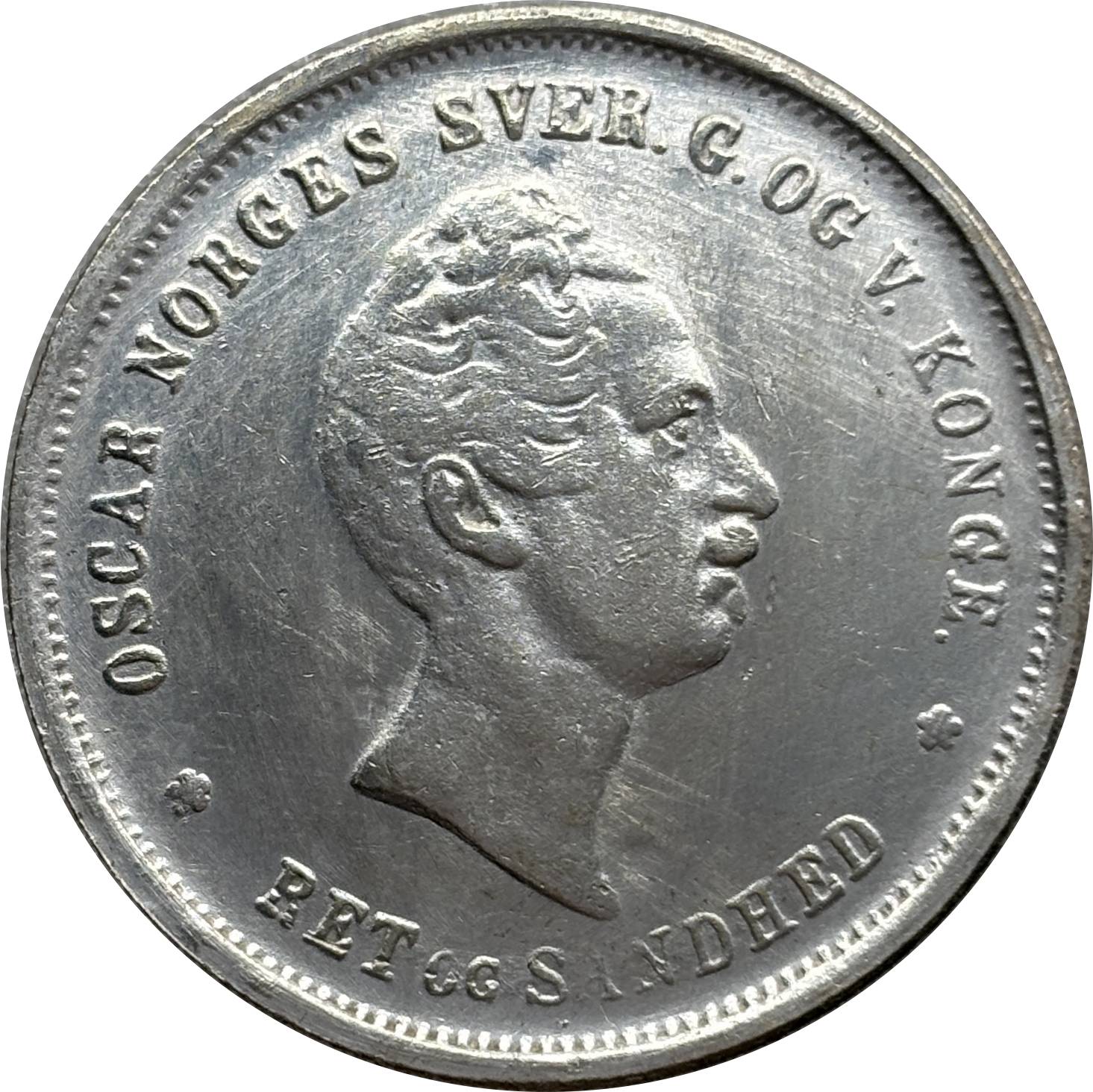 Norway 1850 1/2 Half Speciedaler Oscar I Silver Plated Replica Coin Commemorative Medal,Historical Collectible Art Craft For Enthusiasts