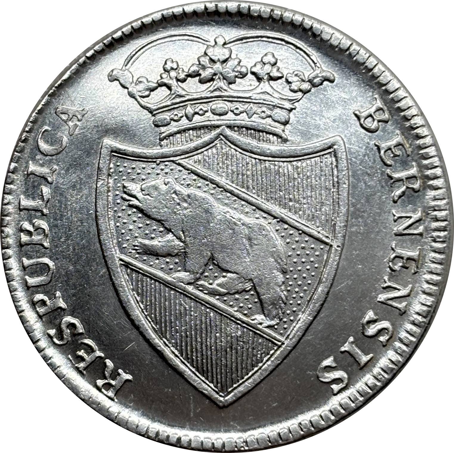 Switzerland Swiss Cantons Bern 1797 1 Thaler Two Feathers Silver Plated Replica Coin Commemorative Medal,Historical Collectible Art Craft For Enthusiasts