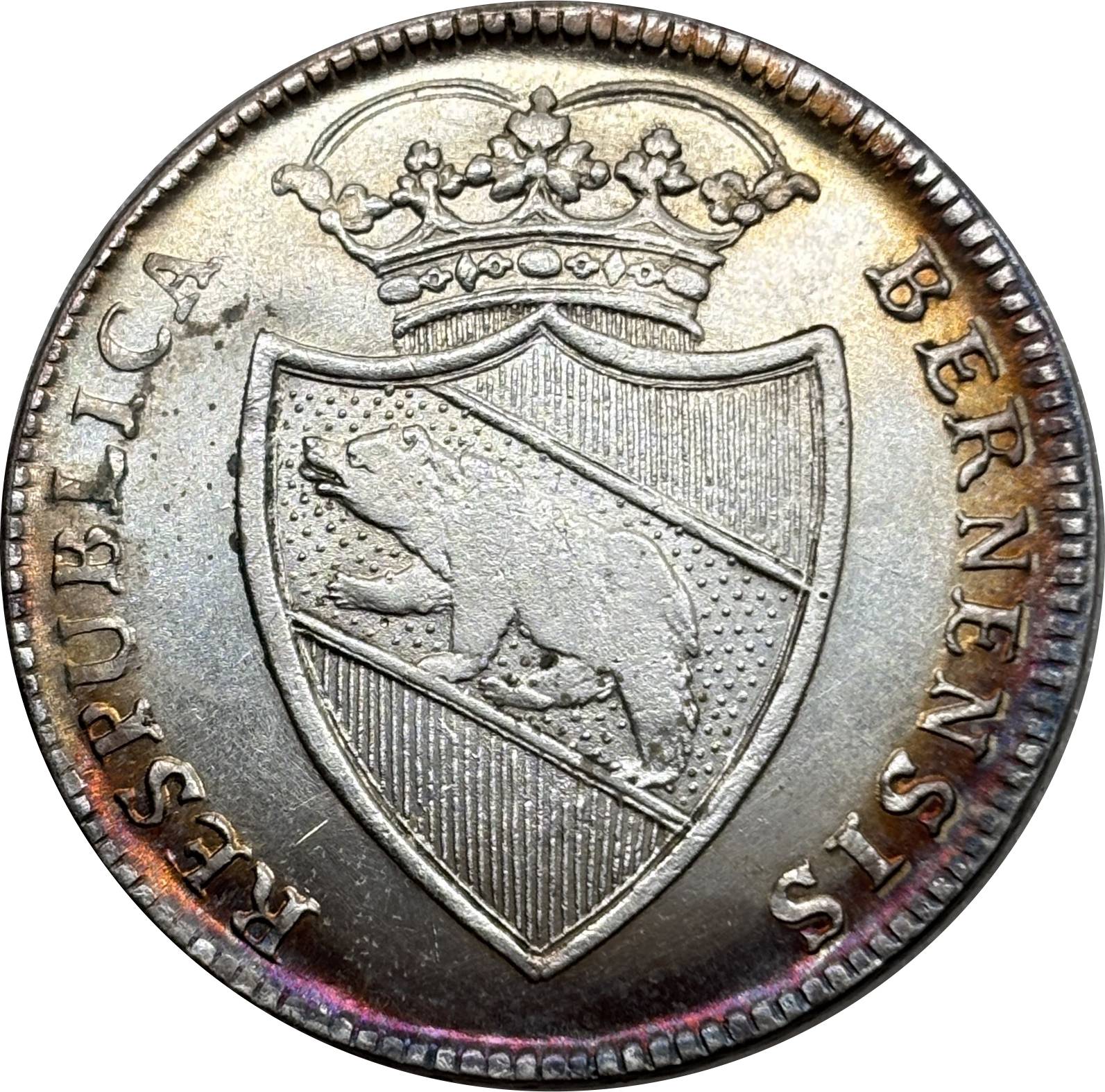 Switzerland Swiss Cantons Bern 1797 1 Thaler Two Feathers Silver Plated Replica Coin Commemorative Medal,Historical Collectible Art Craft For Enthusiasts