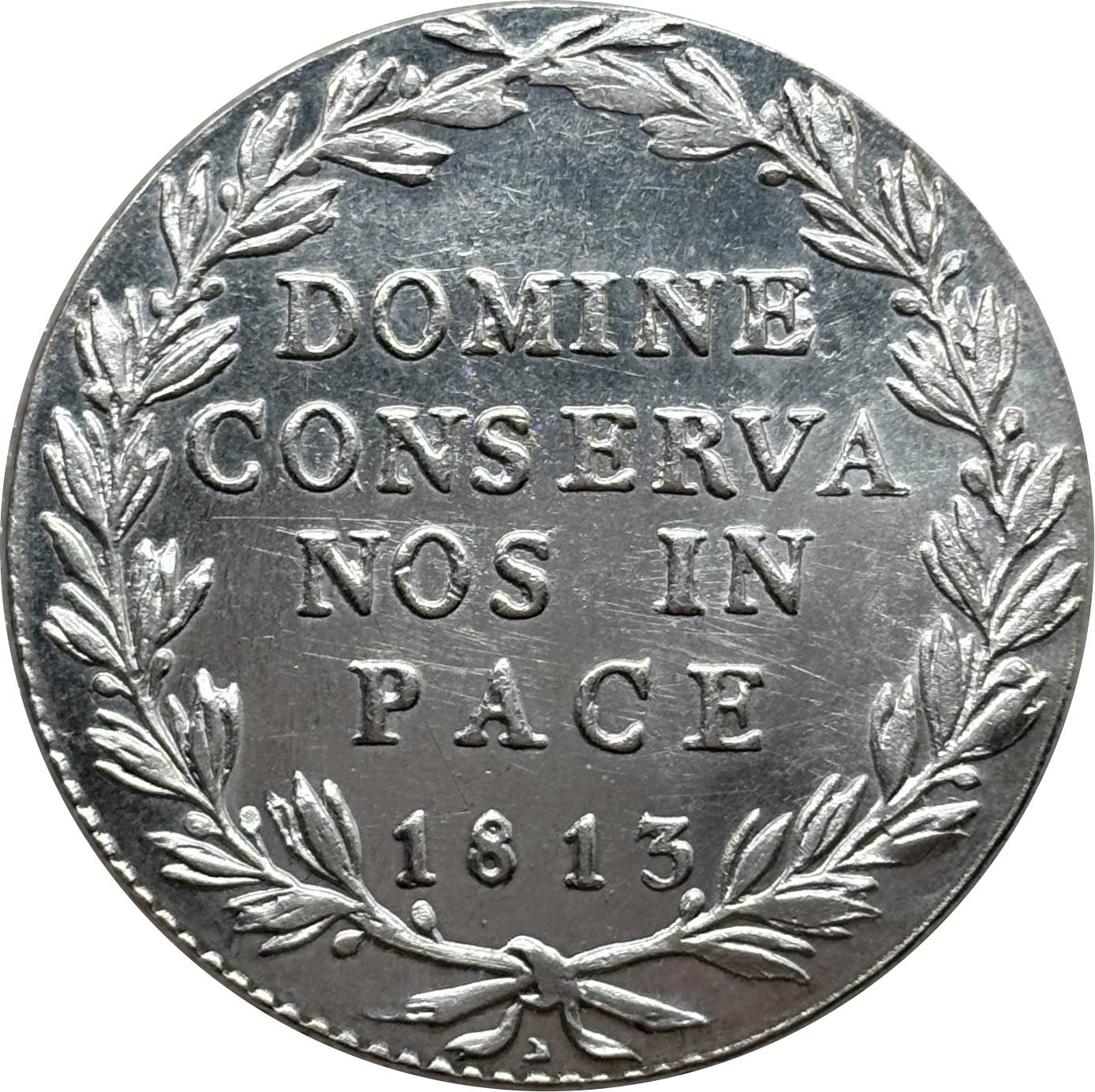 Switzerland Zurich 40 Batzen 1813 Plated Silver Replica Coin Commemorative Medal,Historical Collectible Art Craft For Enthusiasts