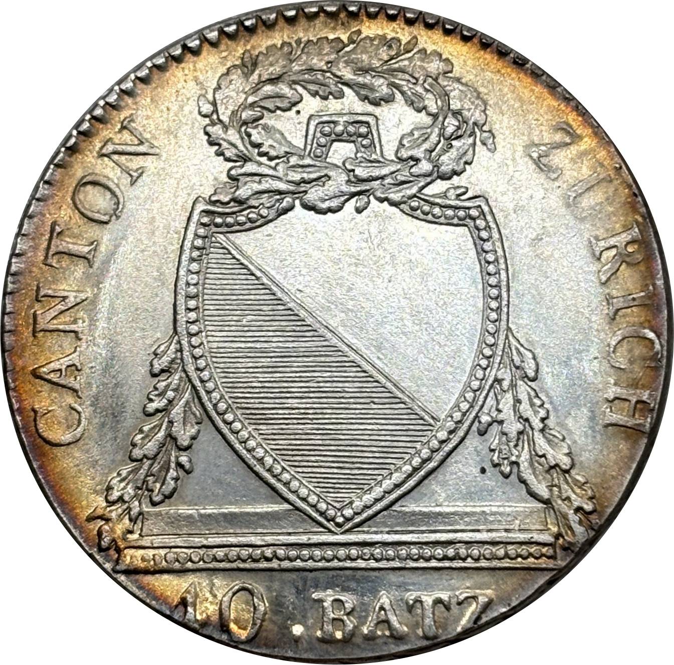Switzerland Zurich 40 Batzen 1813 Plated Silver Replica Coin Commemorative Medal,Historical Collectible Art Craft For Enthusiasts