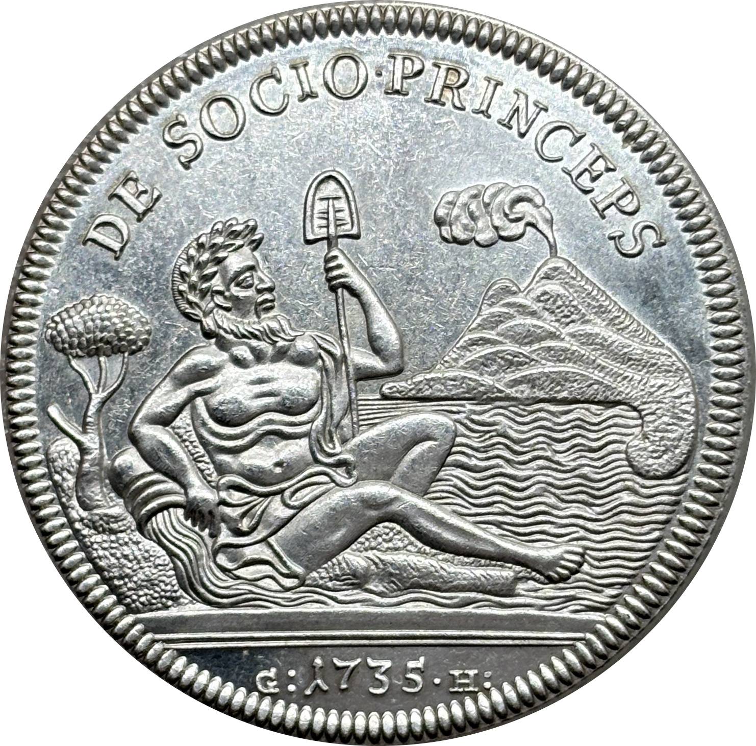Italian States Kingdom of Naples 120 Grana Carlo I 1735 Plated Silver Replica Coin Commemorative Medal,Historical Collectible Art Craft For Enthusiasts