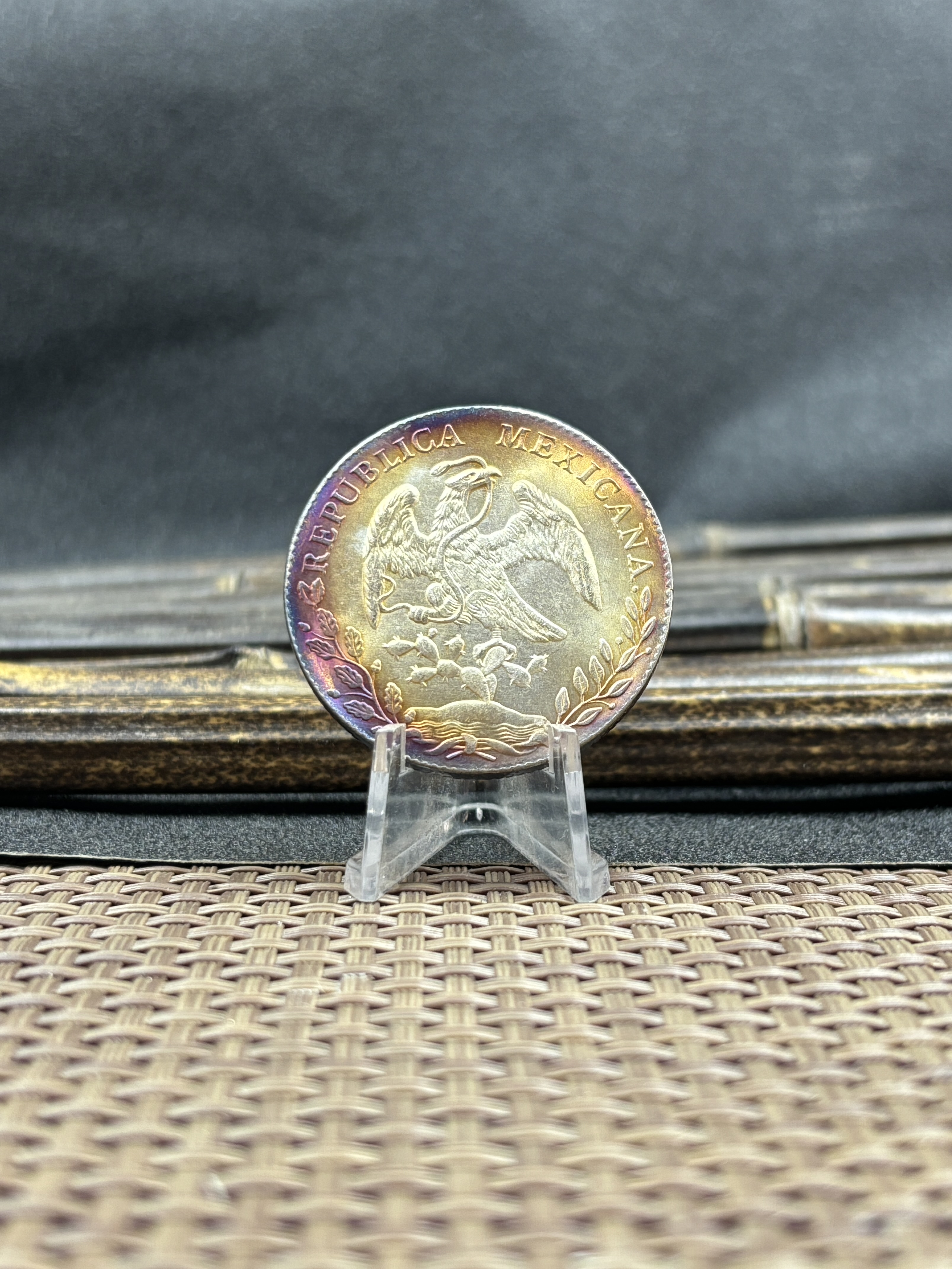 Mexico 1875 1881 1882 1887 1889 1891 1892 1893 1894 8 Reales Eagle With Snake Silver Plated Replica Coin Commemorative Medal,Historical Collectible Art Craft For Enthusiasts