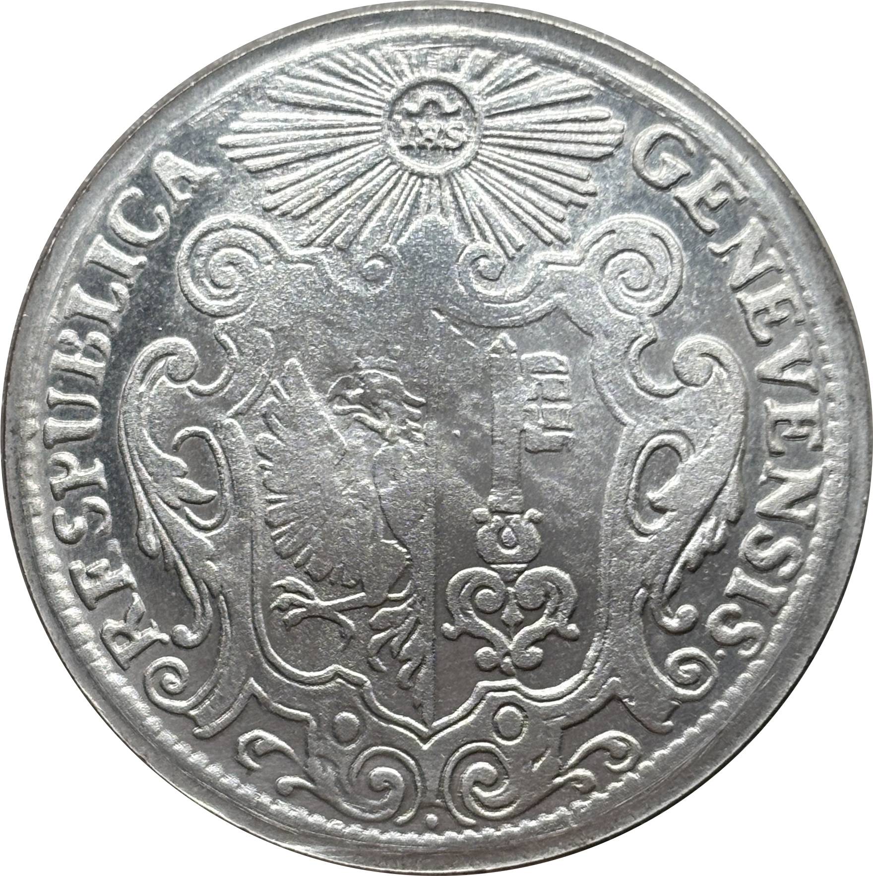 City Of Geneva 1722 1 Thaler Swiss Silver Plated Replica Coin Commemorative Medal,Historical Collectible Art Craft For Enthusiasts