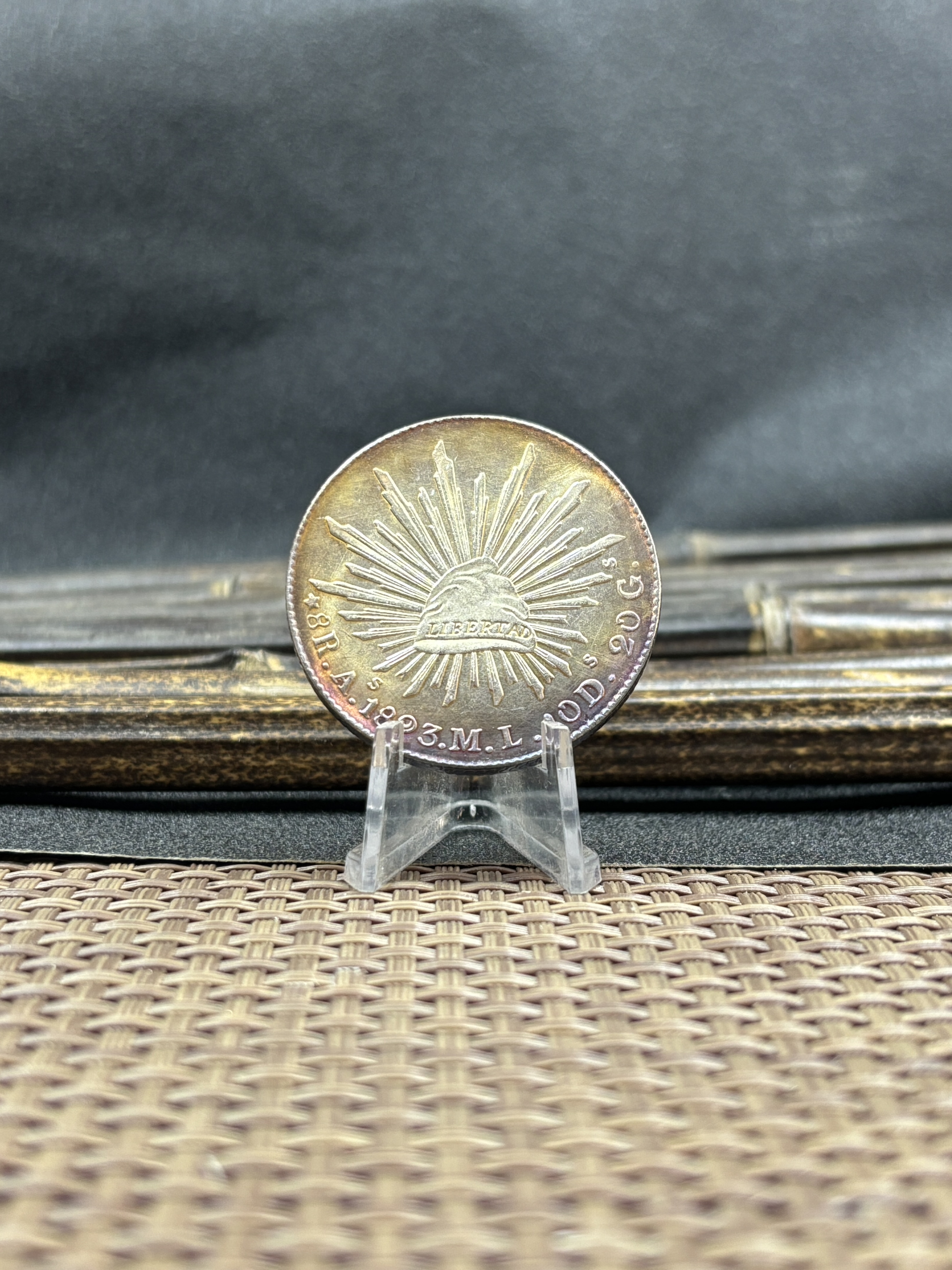 Mexico 1875 1881 1882 1887 1889 1891 1892 1893 1894 8 Reales Eagle With Snake Silver Plated Replica Coin Commemorative Medal,Historical Collectible Art Craft For Enthusiasts