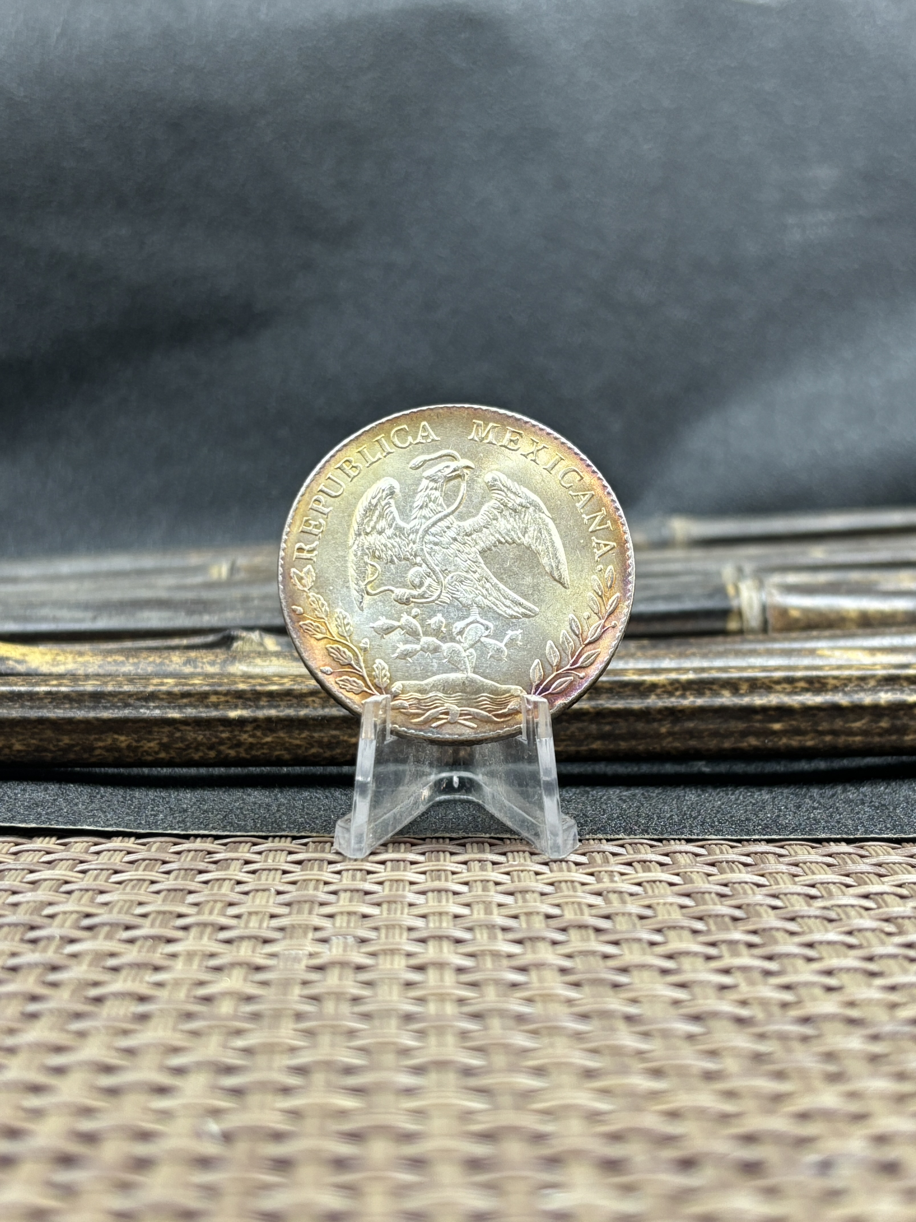 Mexico 1875 1881 1882 1887 1889 1891 1892 1893 1894 8 Reales Eagle With Snake Silver Plated Replica Coin Commemorative Medal,Historical Collectible Art Craft For Enthusiasts