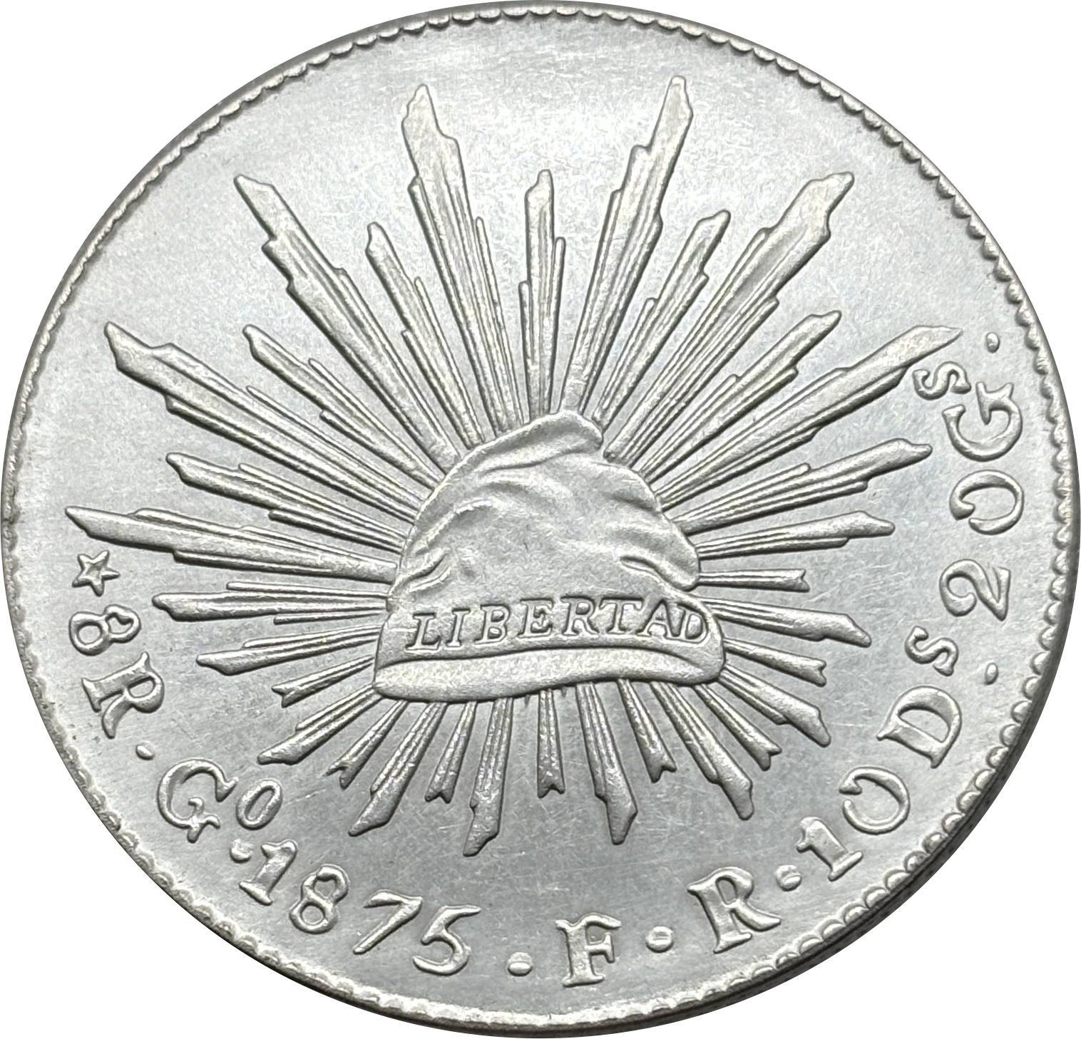 Mexico 1875 1881 1882 1887 1889 1891 1892 1893 1894 8 Reales Eagle With Snake Silver Plated Replica Coin Commemorative Medal,Historical Collectible Art Craft For Enthusiasts