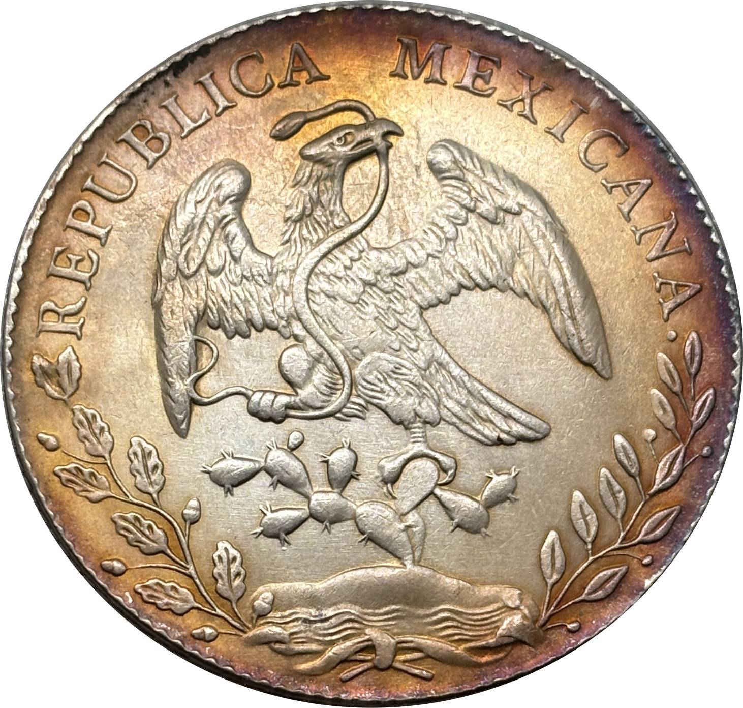 Mexico 1875 1881 1882 1887 1889 1891 1892 1893 1894 8 Reales Eagle With Snake Silver Plated Replica Coin Commemorative Medal,Historical Collectible Art Craft For Enthusiasts