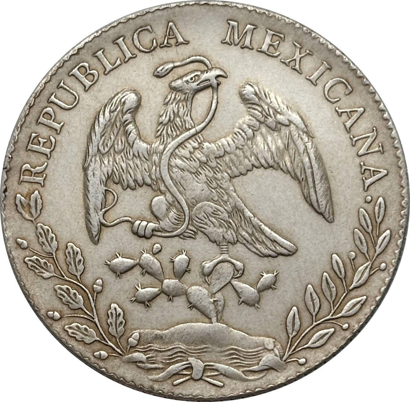 Mexico 1875 1881 1882 1887 1889 1891 1892 1893 1894 8 Reales Eagle With Snake Silver Plated Replica Coin Commemorative Medal,Historical Collectible Art Craft For Enthusiasts