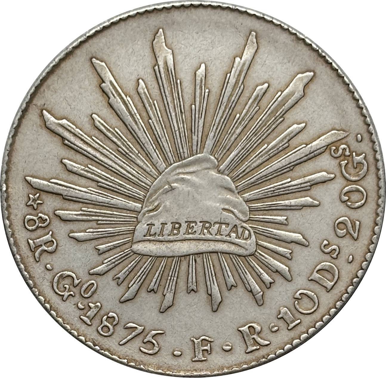 Mexico 1875 1881 1882 1887 1889 1891 1892 1893 1894 8 Reales Eagle With Snake Silver Plated Replica Coin Commemorative Medal,Historical Collectible Art Craft For Enthusiasts