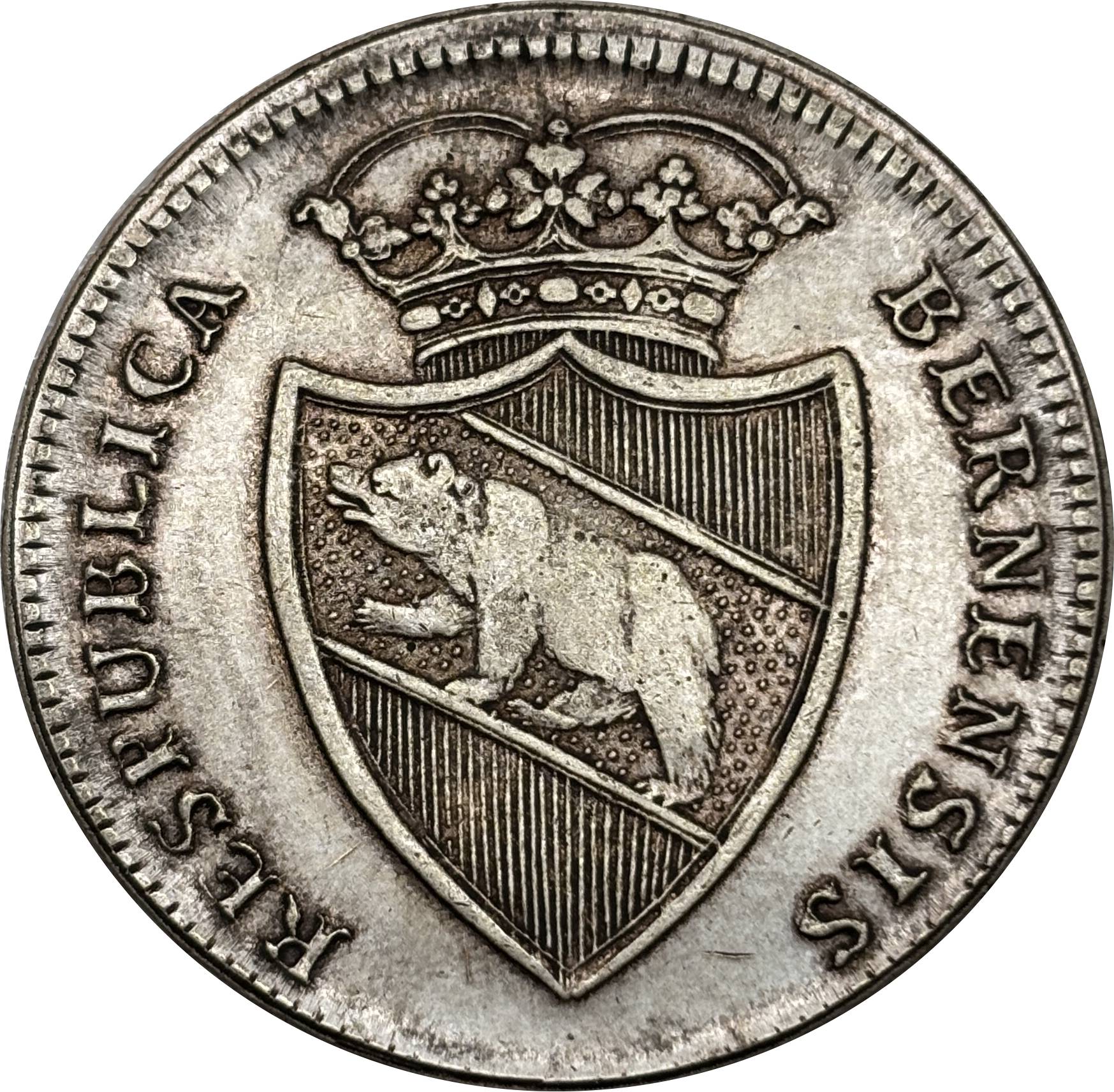 Switzerland Swiss Cantons Bern 1797 1 Thaler Two Feathers Silver Plated Replica Coin Commemorative Medal,Historical Collectible Art Craft For Enthusiasts