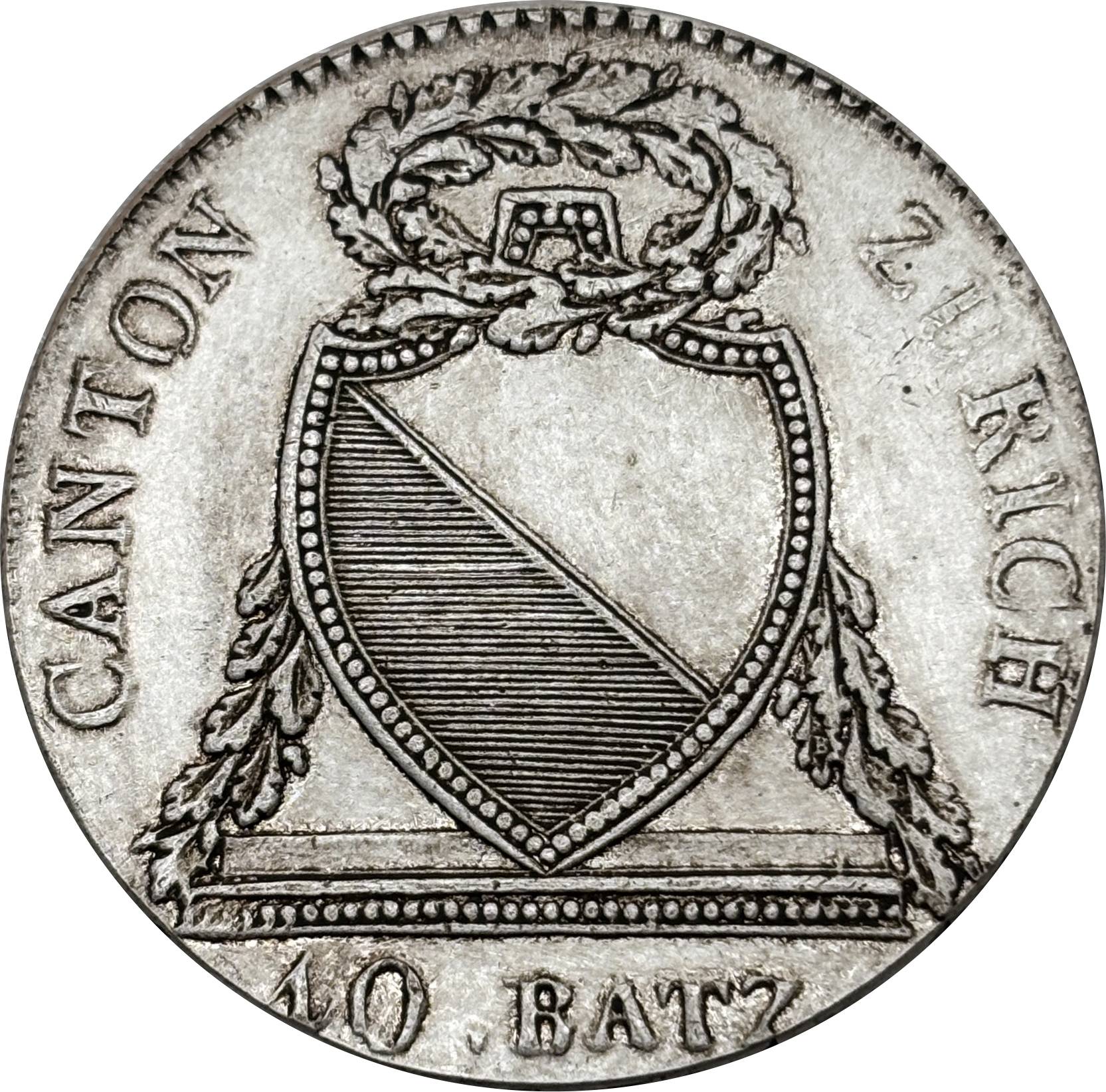 Switzerland Zurich 40 Batzen 1813 Plated Silver Replica Coin Commemorative Medal,Historical Collectible Art Craft For Enthusiasts