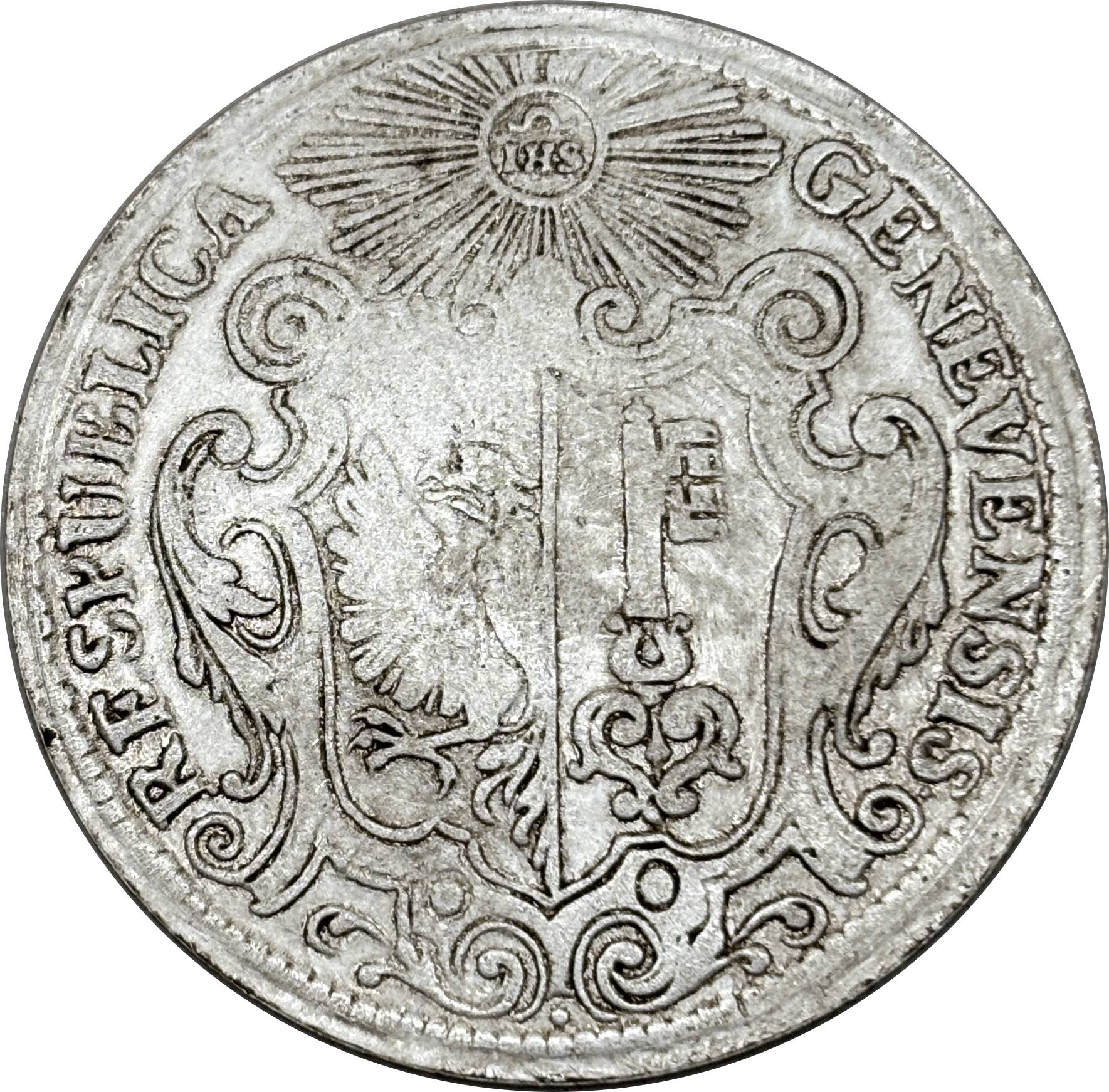 City Of Geneva 1722 1 Thaler Swiss Silver Plated Replica Coin Commemorative Medal,Historical Collectible Art Craft For Enthusiasts