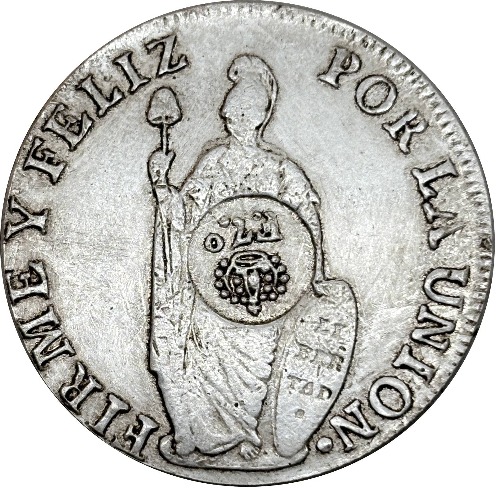 Peru 8 Reales Lima 1833 L MM Silver Plated Metal Replica Coin Commemorative Medal,Historical Collectible Art Craft For Enthusiasts