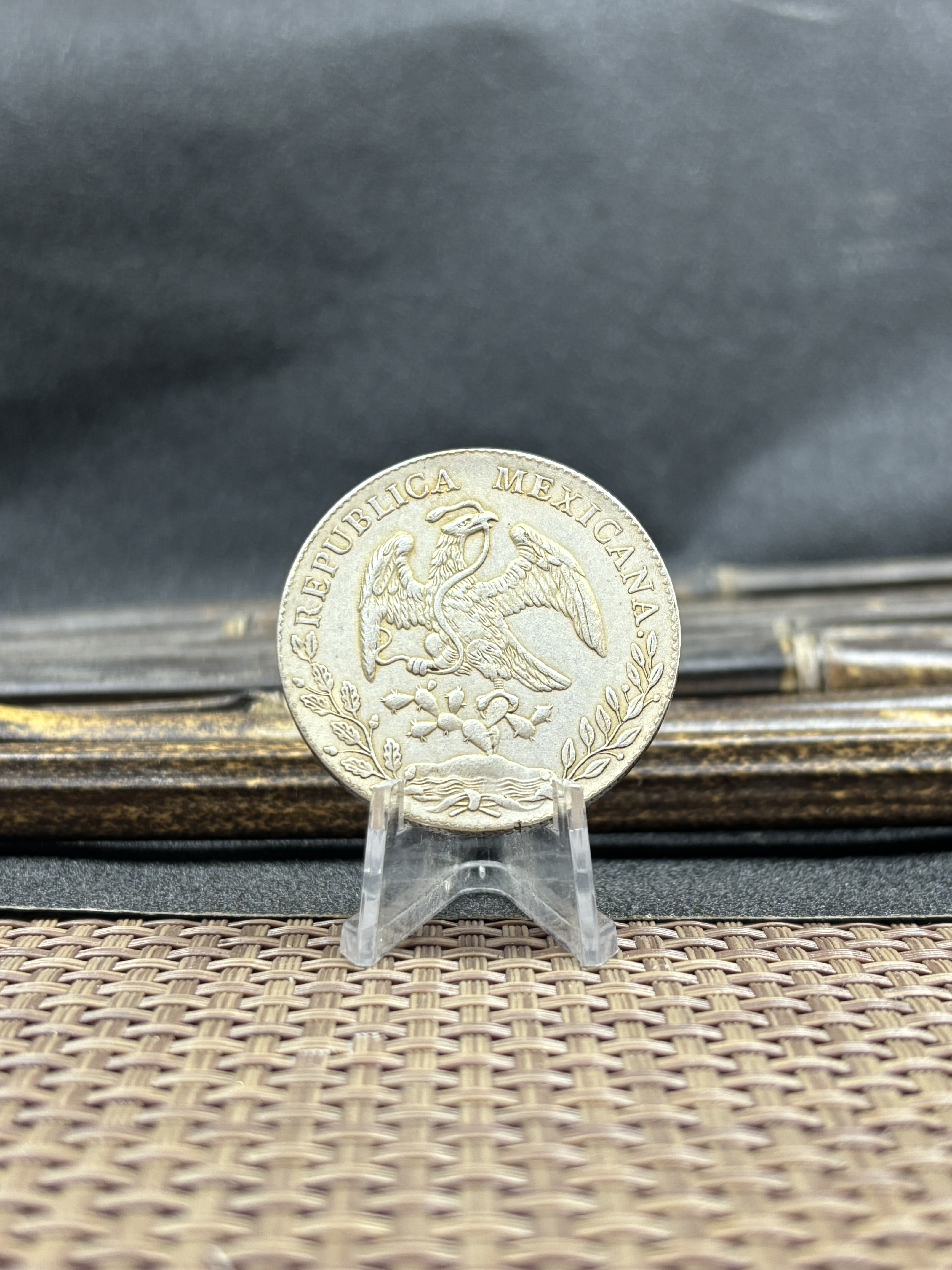 Mexico 1875 1881 1882 1887 1889 1891 1892 1893 1894 8 Reales Eagle With Snake Silver Plated Replica Coin Commemorative Medal,Historical Collectible Art Craft For Enthusiasts